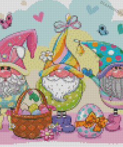 Three Easter Gnomes Diamond Paintings