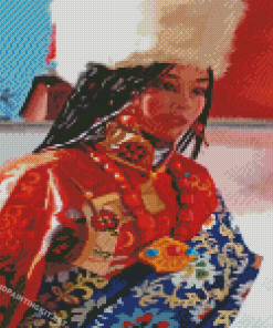 Tibet Girl Art Diamond Paintings