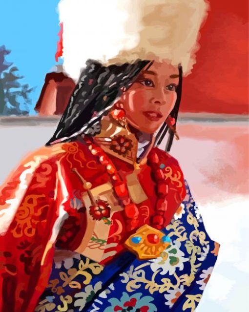 Tibet Girl Art Diamond Paintings