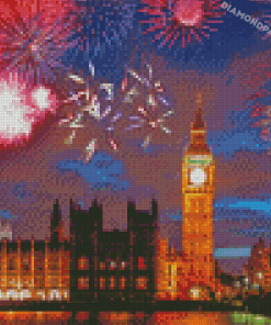 Tower Bridge Fireworks Diamond Paintings