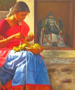 Traditional Girl Diamond Paintings