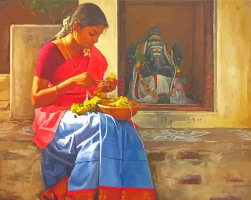 Traditional Girl Diamond Paintings