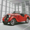 Vintage Red Skoda Diamond Paintings