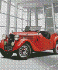 Vintage Red Skoda Diamond Paintings