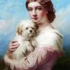 Vintage Woman And Dog Diamond Paintings