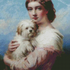 Vintage Woman And Dog Diamond Paintings