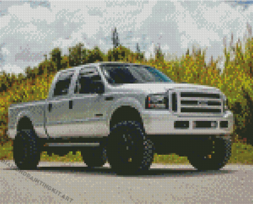 White Powerstroke Diamond Paintings