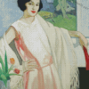 woman by George Telfer Bear Diamond Paintings