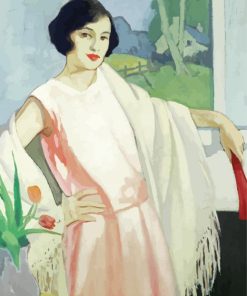 woman by George Telfer Bear Diamond Paintings