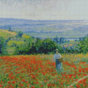 Woman In Poppy Field Diamond Paintings