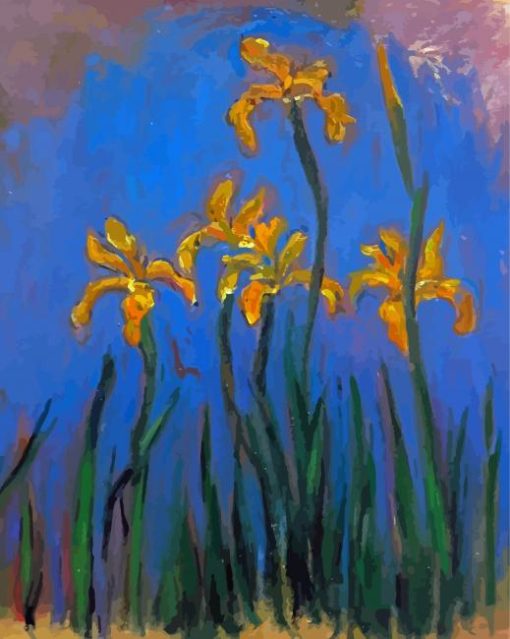 Yellow Irises By Monet Diamond Paintings