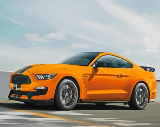 Yellow Shelby GT 350 Diamond Paintings