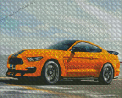 Yellow Shelby GT 350 Diamond Paintings