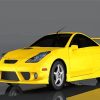 Yellow Celica Car Diamond Paintings