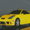 Yellow Celica Car Diamond Paintings