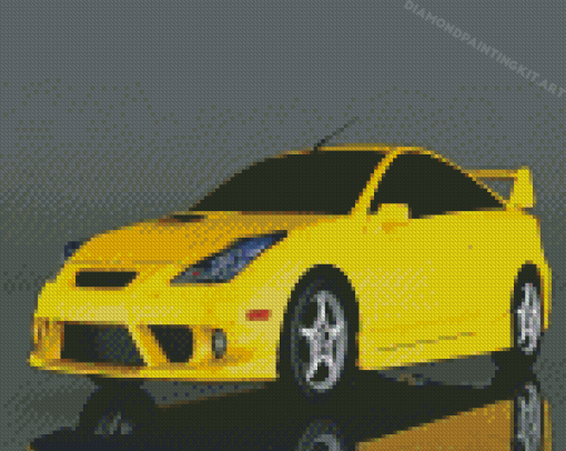 Yellow Celica Car Diamond Paintings