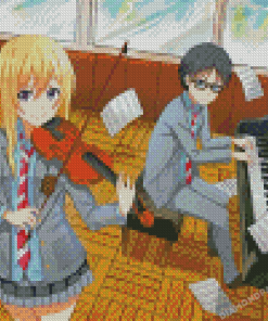 Your Lie In April Kousei And Kaori Characters Diamond Paintings