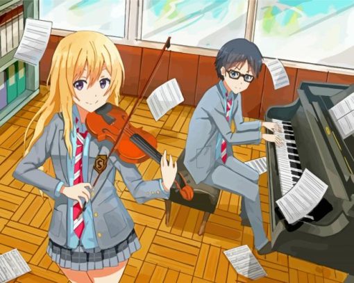 Your Lie In April Kousei And Kaori Characters Diamond Paintings