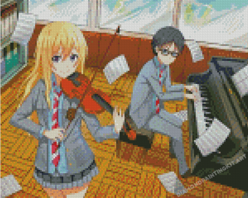 Your Lie In April Kousei And Kaori Characters Diamond Paintings