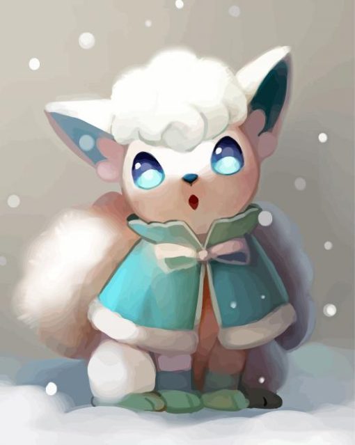 Alolan Vulpix In Snow Diamond Paintings