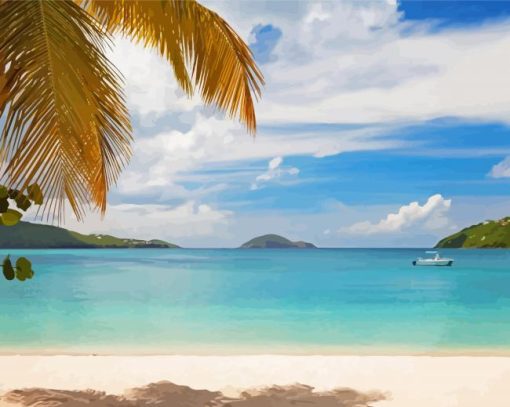 Beautiful Beach In Saint Thomas Diamond Paintings