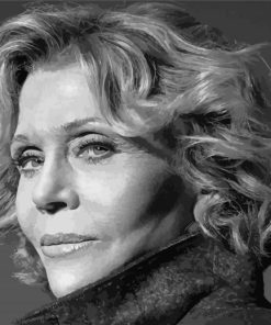 Black And White Jane Fonda Diamond Paintings