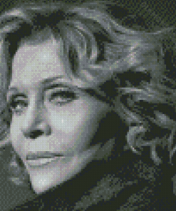 Black And White Jane Fonda Diamond Paintings