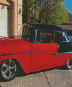 Black And Red 55 Chevrolet Diamond Paintings