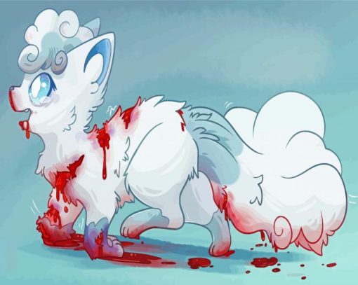 Bloody Alolan Vulpix Diamond Paintings