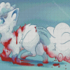 Bloody Alolan Vulpix Diamond Paintings