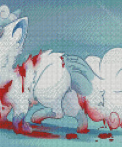 Bloody Alolan Vulpix Diamond Paintings