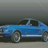 Blue Classic Ford Mustang Car Diamond Paintings