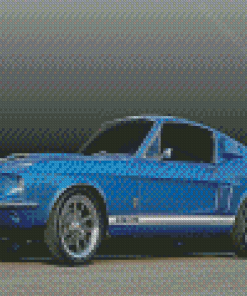 Blue Classic Ford Mustang Car Diamond Paintings