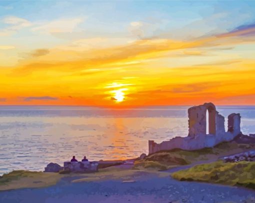 Botallack Tin Mine Sunset Diamond Paintings