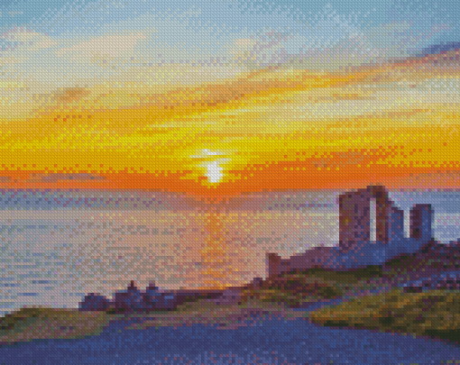 Botallack Tin Mine Sunset Diamond Paintings