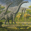 Brontosaurus Dinosaurs Art Diamond Paintings