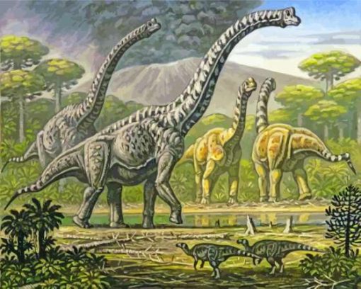 Brontosaurus Dinosaurs Art Diamond Paintings