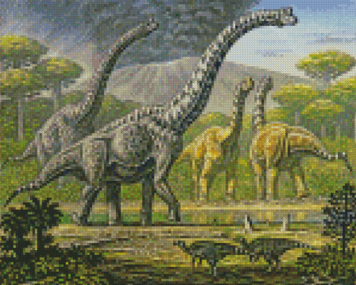 Brontosaurus Dinosaurs Art Diamond Paintings