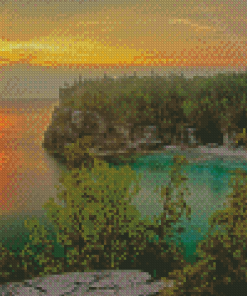 Bruce Peninsula National Park Sunrise In Tobermory Diamond Paintings