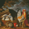 Chickens And Pigeons With Rabbits Diamond Paintings