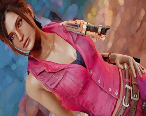 Claire Redfield Video Game Character Diamond Paintings