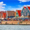 Colorful Buildings In Volendam Town Diamond Paintings