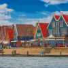 Colorful Buildings In Volendam Town Diamond Paintings