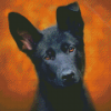 Cute Black German Shepherd Puppy Dog Diamond Paintings