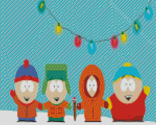 Eric Cartman With Friends Diamond Paintings