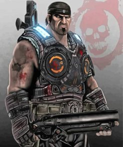 Gears Of War Game Marcus Fenix Diamond Paintings