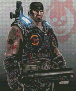 Gears Of War Game Marcus Fenix Diamond Paintings