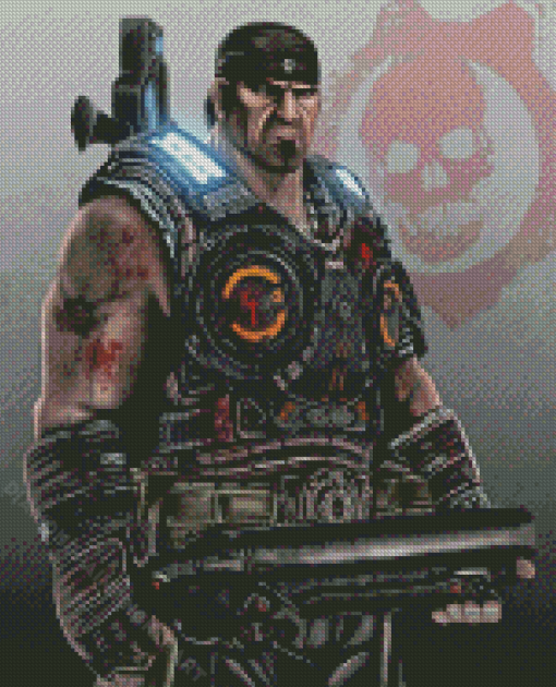 Gears Of War Game Marcus Fenix Diamond Paintings