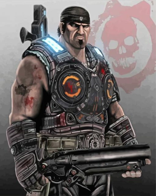 Gears Of War Game Marcus Fenix Diamond Paintings