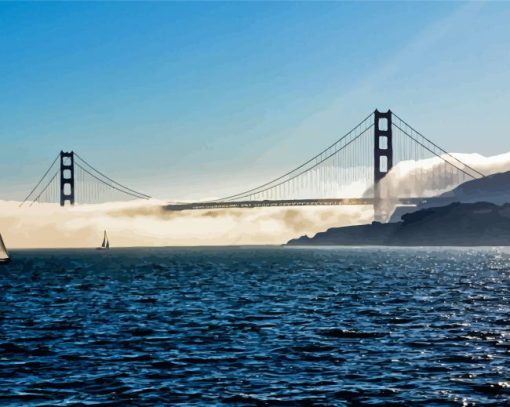 Golden Gate Bridge In Fog Diamond Paintings